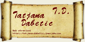 Tatjana Dabetić vizit kartica